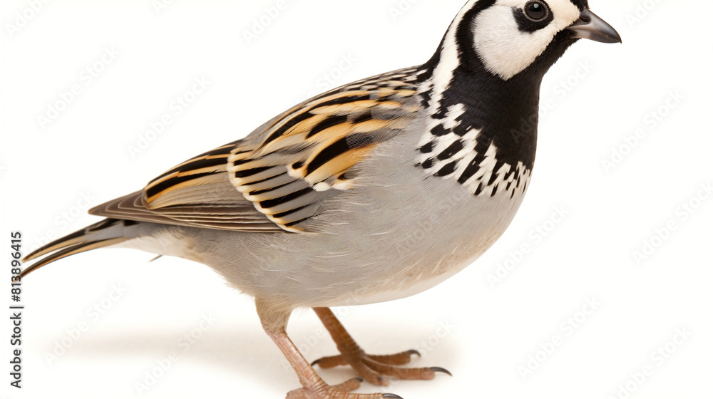 Small cute Gambel's quail isolated on white background Small cute Gambel's quail isolated on white background