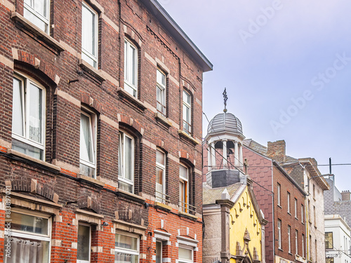Antique building view in Charleroi, Belgium photo