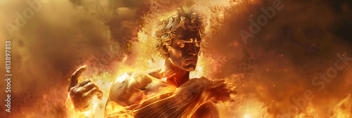 Breathtaking Display of the Roman God of Fire, Vulcan, Embodying Power and Craftsmanship photo