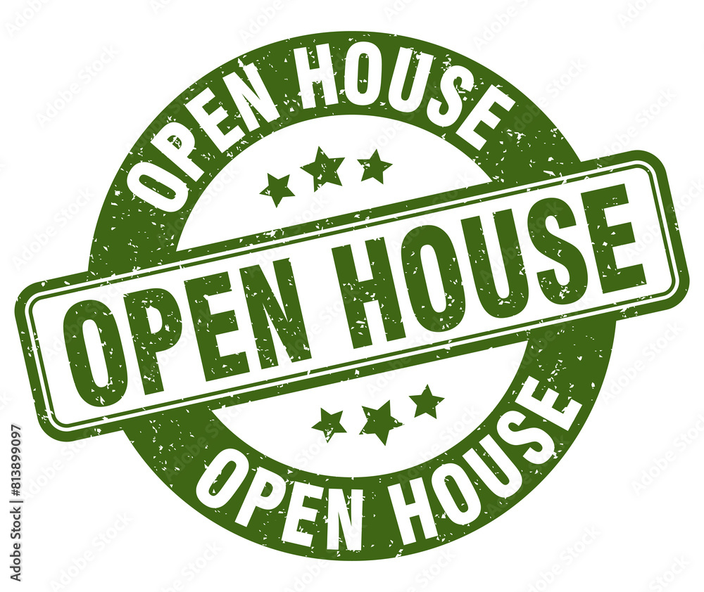 open house stamp. open house label. round grunge sign open house stamp. open house label. round grunge sign