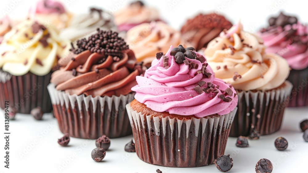 Cupcakes on white background Cupcakes on white background