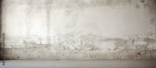 The vintage background features an aged white concrete wall with small cracks providing ample copy space for an image