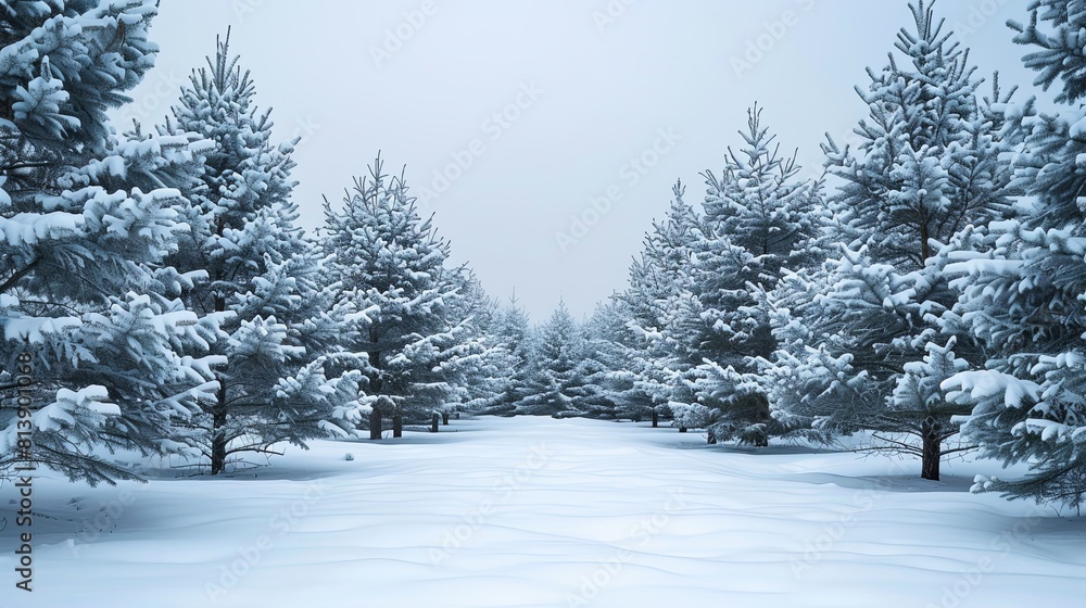 Naklejka premium snow-covered forest