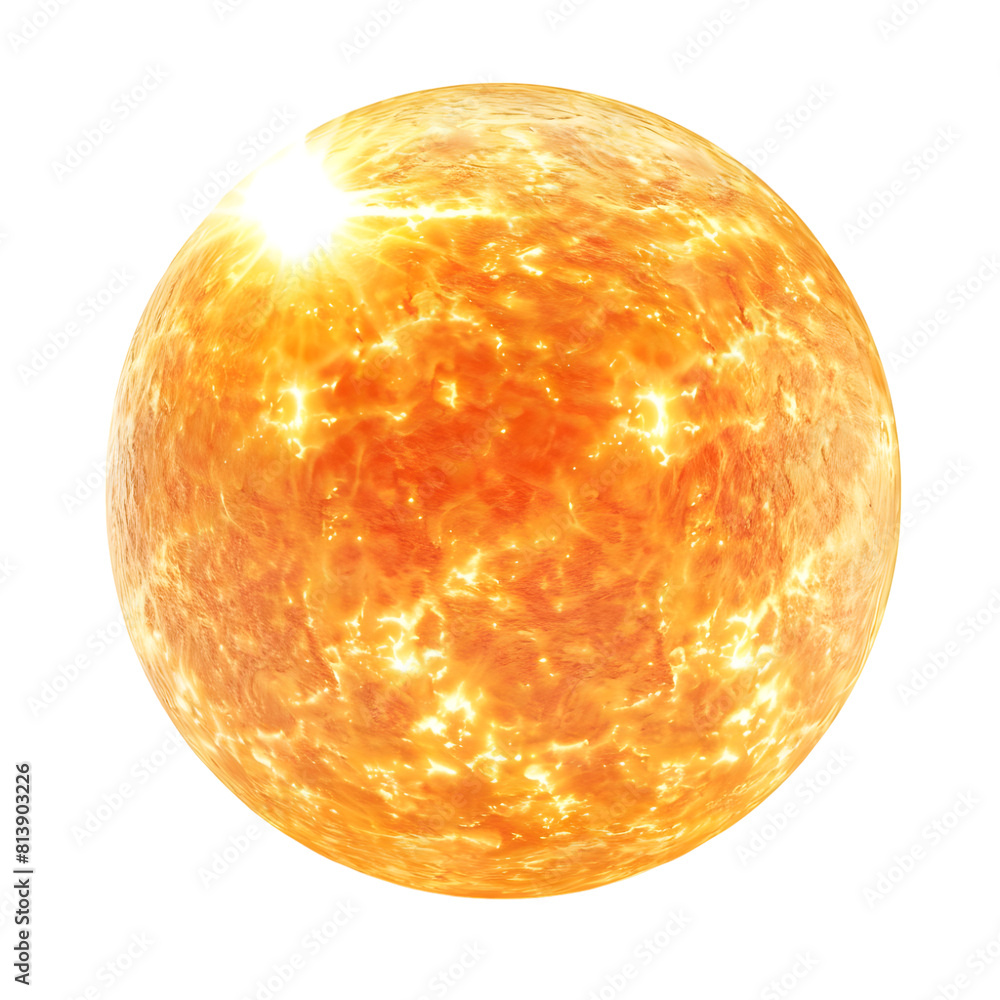 hot sun Isolated on transparent background hot sun Isolated on transparent background