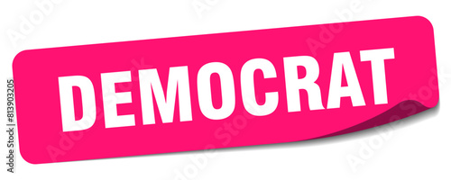 democrat sticker. democrat label