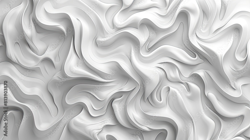 Obraz premium Abstract 3d white background seamless pattern waves, wavy texture