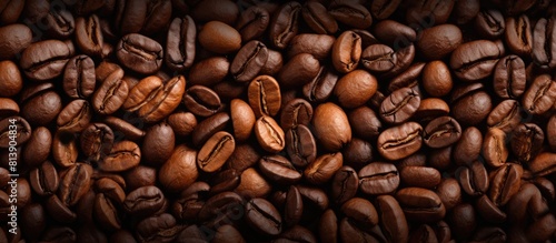 Copy space image of coffee beans