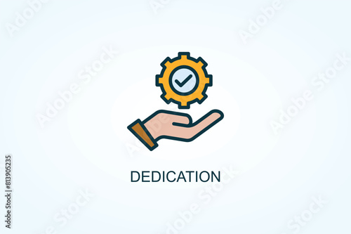 Dedication Vector  Or Logo Sign Symbol Illustration