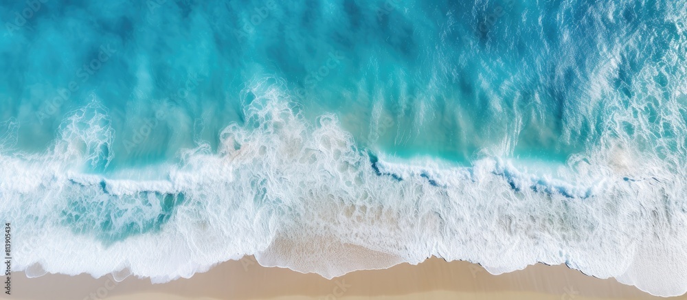 Aerial view of the turquoise sea providing ample copy space for text Perfect for travel concepts Aerial view of the turquoise sea providing ample copy space for text Perfect for travel concepts