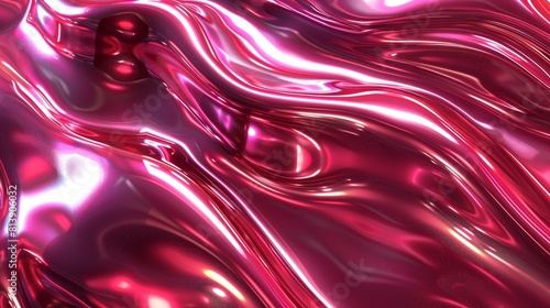 A smooth shiny red wave background with an abstract background