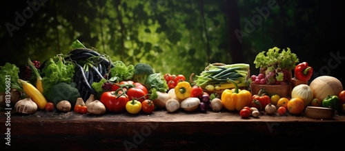 An image featuring fresh food straight from the garden leaving ample space for any accompanying text