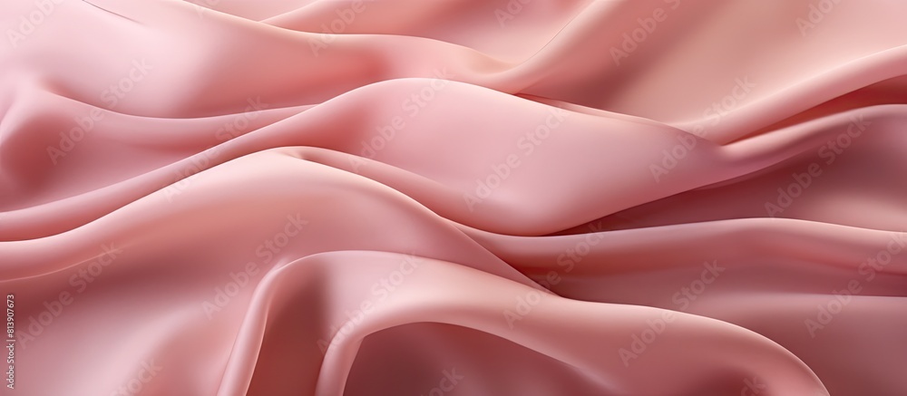 Fototapeta premium A textured pink fabric with gentle waves providing ample copy space for creative compositions