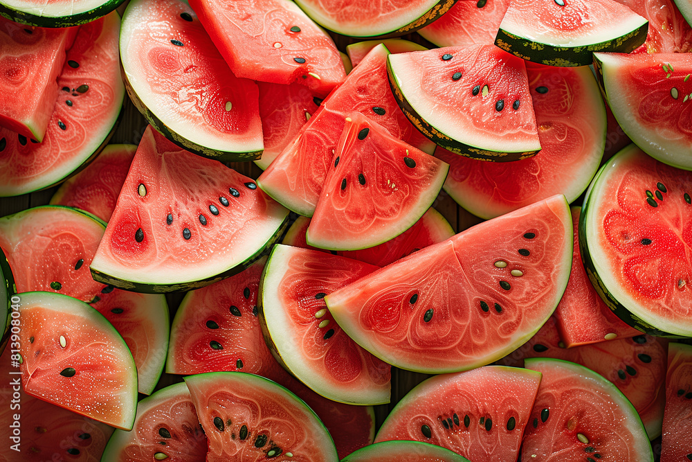 Pattern of watermelon, top view Pattern of watermelon, top view