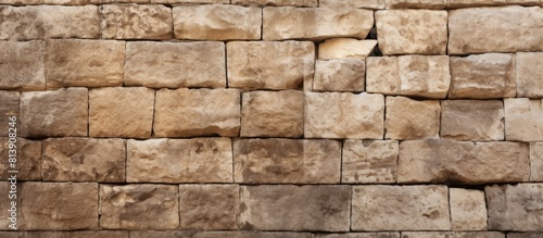 A section of an ancient stone wall that provides a perfect background for a copy space image