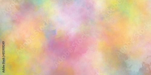 Abstract bright and shinny lovely soft color watercolor background, pastel watercolor paper textured illustration, Colorful and bright watercolor background texture with grunge watercolor splashes.