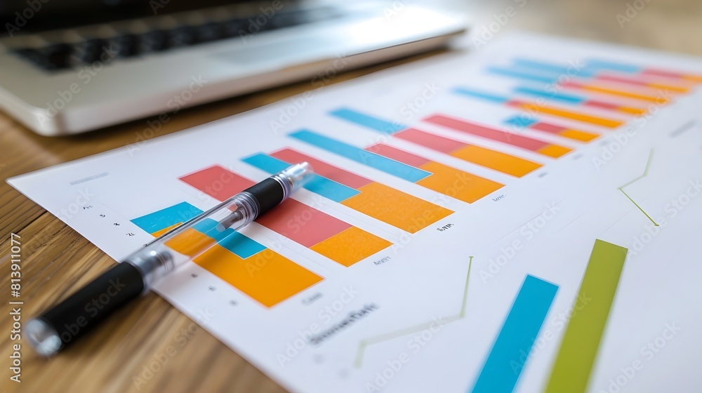 Detailed Financial Chart Showing Business Growth and Sales Increase Detailed Financial Chart Showing Business Growth and Sales Increase