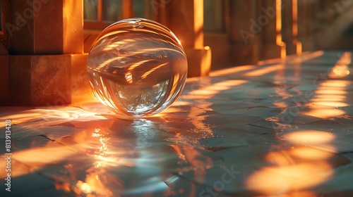 Illustrating Total Internal Reflection: Scene Showing Light Reflectance at Specific Angles