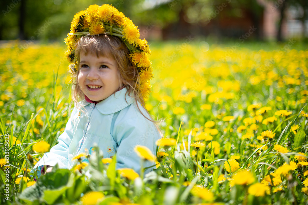 girl in dandelions after the rain, summer, girl in a dress, blonde, childhood, child smiling, laughter, baby in a wreath of flowers, kid in flowers, spring, girl in dandelions after the rain, summer, girl in a dress, blonde, childhood, child smiling, laughter, baby in a wreath of flowers, kid in flowers, spring,