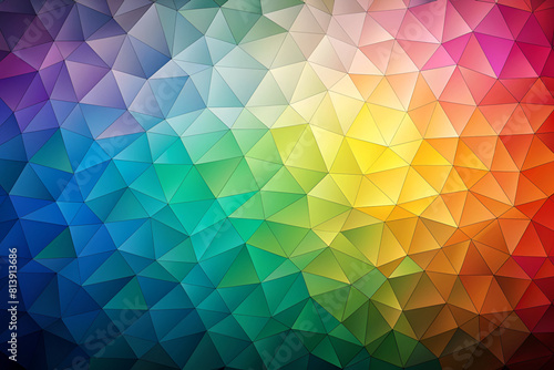 Irregular polygons in a rainbow gradient