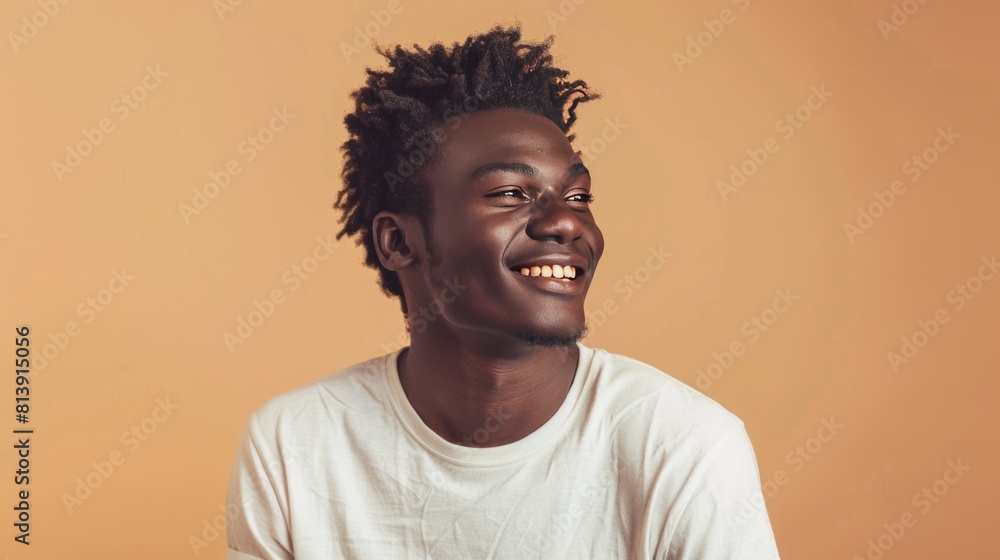 Adult black man portrait, dressed in casual modern clothes, African-American male model posing front of the camera in studio, different people beauty, diversity concept, AI generated image Adult black man portrait, dressed in casual modern clothes, African-American male model posing front of the camera in studio, different people beauty, diversity concept, AI generated image