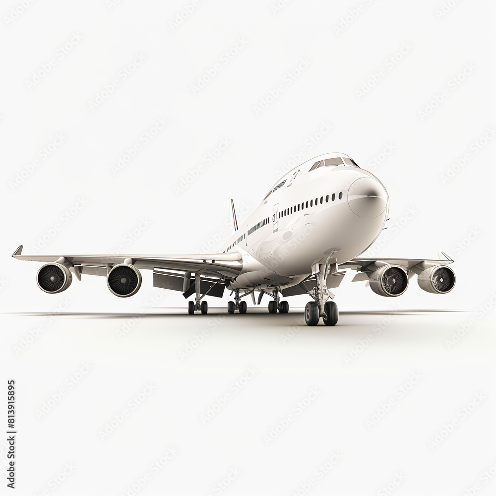 Obraz premium Cargo plane isolated white background