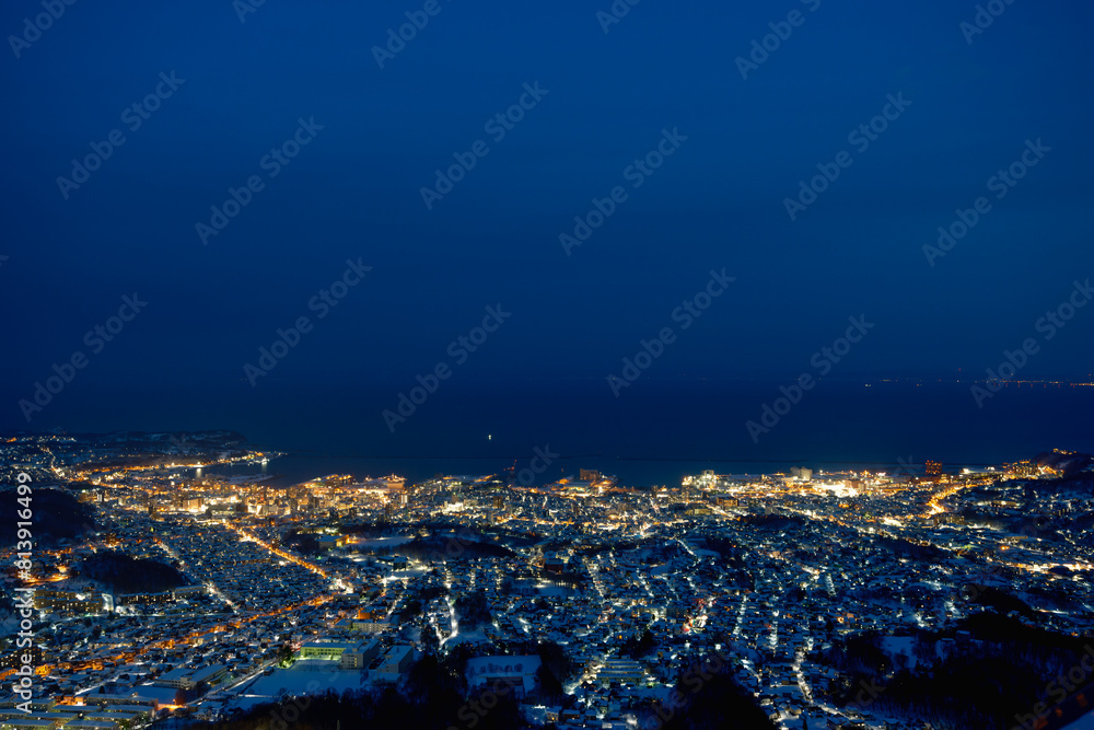 Obraz premium 小樽の冬 天狗山から見る夜景