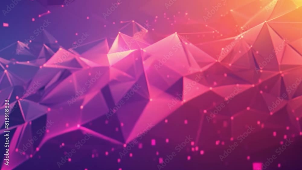 A colorful display of connected geometric shapes with a bokeh effect on a blue to red gradient. A colorful display of connected geometric shapes with a bokeh effect on a blue to red gradient.