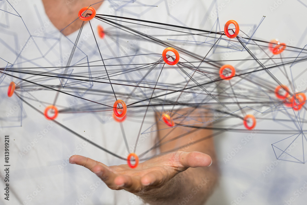 conference Digital Network and data concept 3d - neural network exposure digital conference Digital Network and data concept 3d - neural network exposure digital