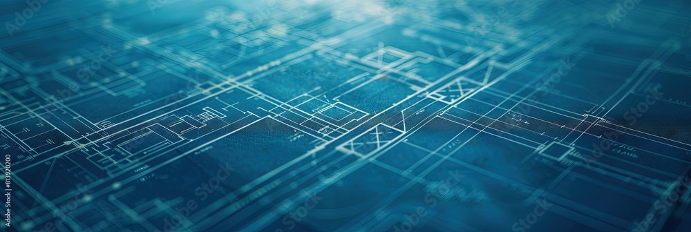 Obraz premium architectural blueprints for designing a building