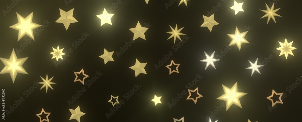 Cosmic Christmas Showers: Dynamic 3D Illustration of Descending Celestial Showers for the Holidays Cosmic Christmas Showers: Dynamic 3D Illustration of Descending Celestial Showers for the Holidays