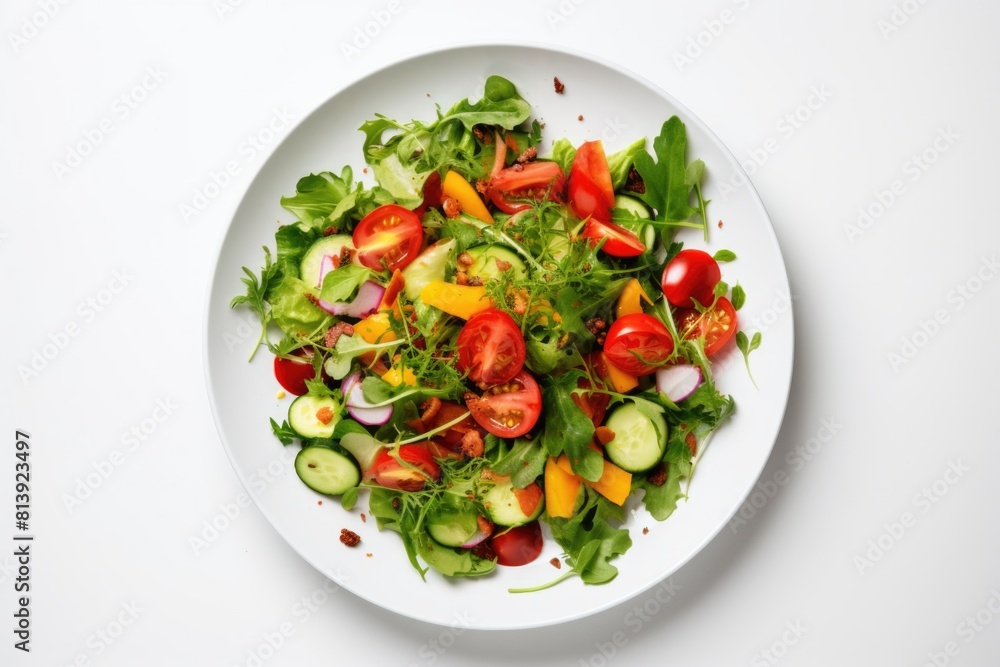 fresh salad and healthy food concept fresh salad and healthy food concept