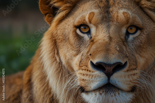 closeup lion