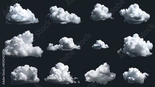 A bunch of clouds in the air. Suitable for weather-related designs