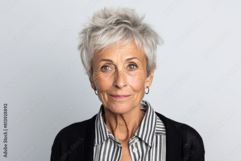senior old woman doubtful, thinking or choosing concept