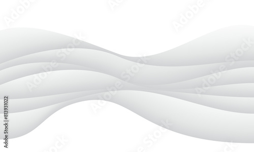 Abstract soft grey curve shadow overlap on white design modern luxury futuristic creative background vector