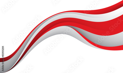 Abstract red curve shadow overlap on white design modern luxury futuristic creative background vector