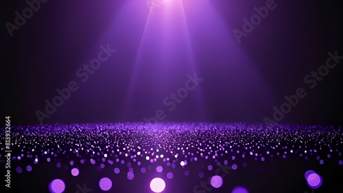 Purple lights illuminate dark background photo
