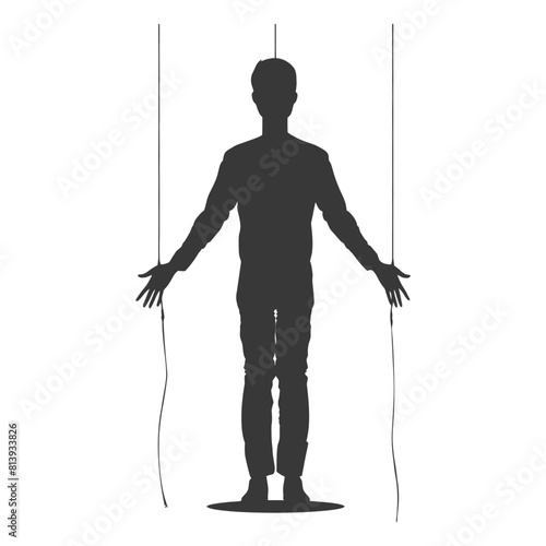 Silhouette Marionette puppet full body black color only