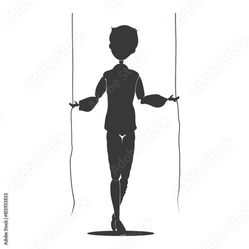 Silhouette Marionette puppet full body black color only