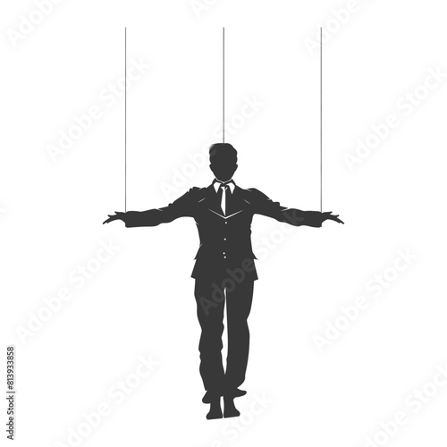 Silhouette Marionette puppet full body black color only