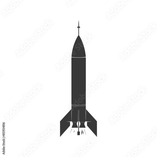 Silhouette missile black color only