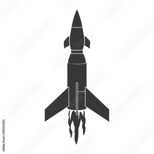 Silhouette missile black color only