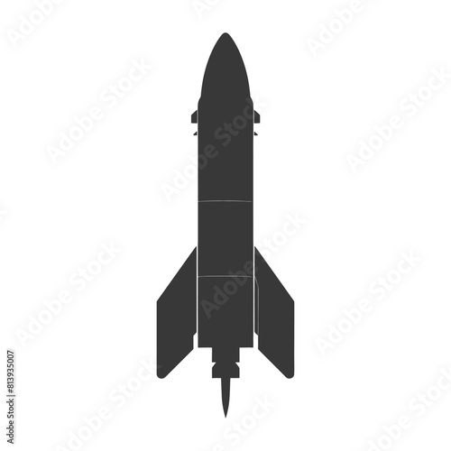 Silhouette missile black color only