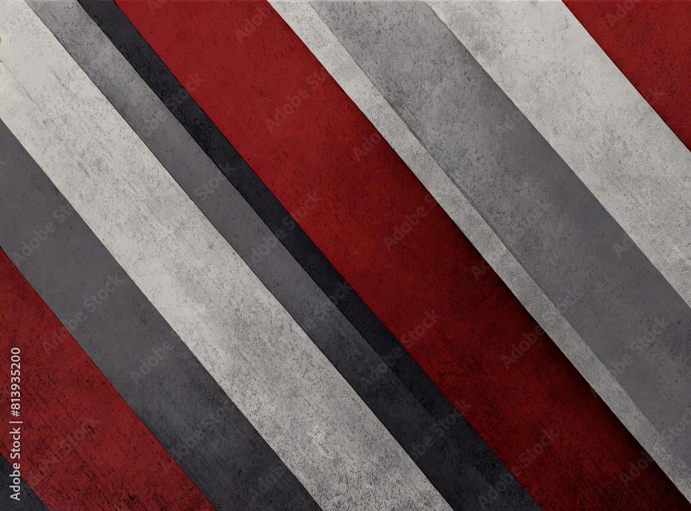 Fototapeta premium Dark red and grey grunge stripes abstract banner design. Geometric tech background