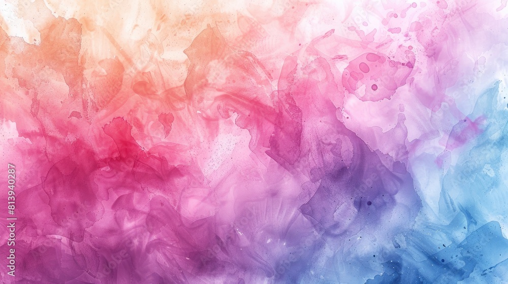 Fototapeta premium Abstract watercolor purple gradient background. Hand painted texture wallpaper with copy space for text.