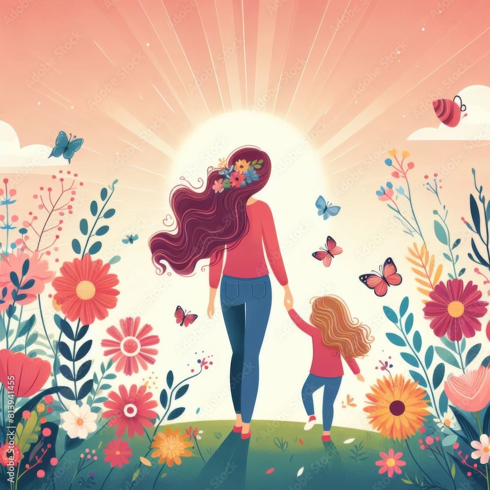 child with flowers child with flowers