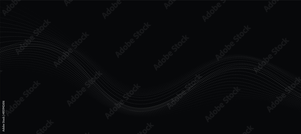 Technology dark background. Vector futuristic wave banner. EPS10
Technology dark background. Vector futuristic wave banner. EPS10