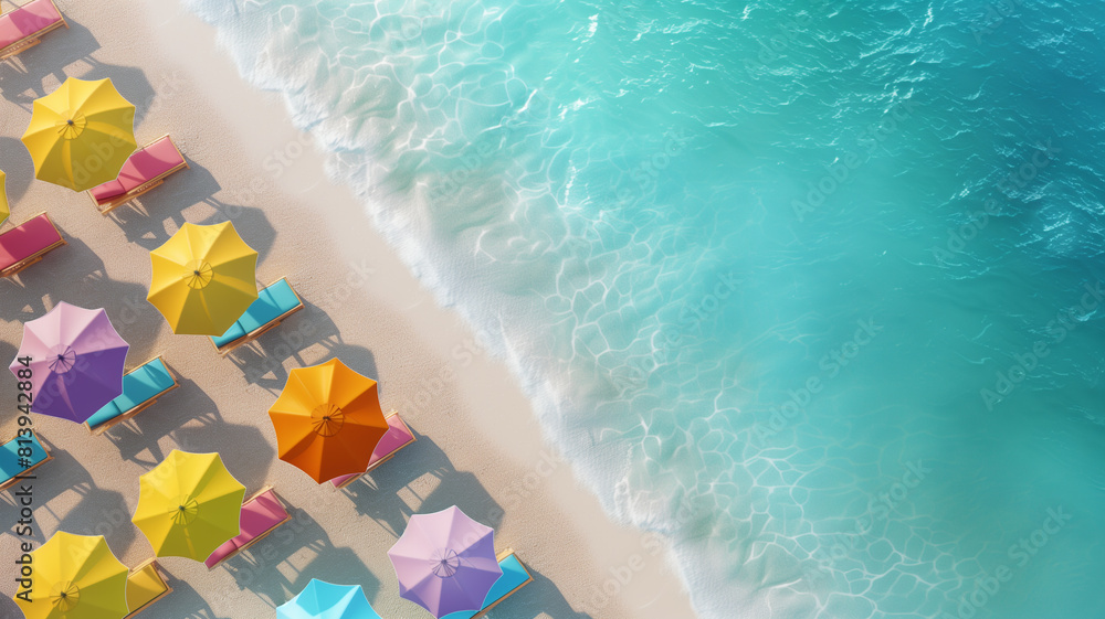 Colorful umbrellas on a beach Colorful umbrellas on a beach