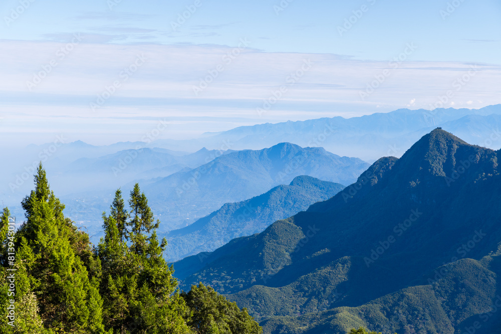 Beautiful mountain landscape scenery in Taiwan Beautiful mountain landscape scenery in Taiwan