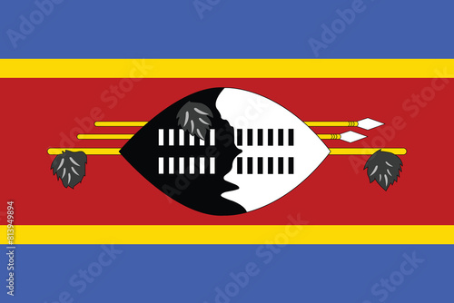 Konstfotografi National Flag of Eswatini. Eswatini Flag.
